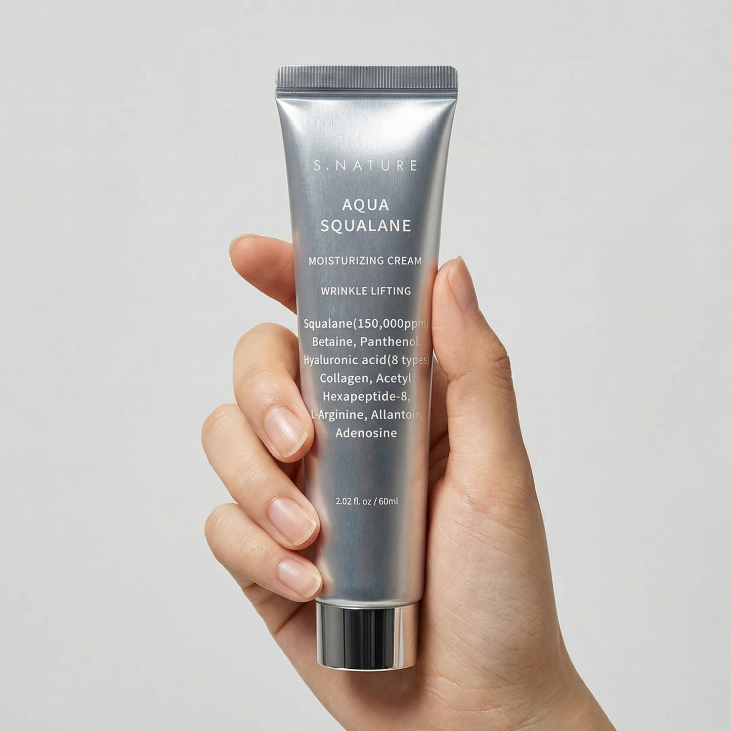 S.NATURE Aqua Squalane Moisturizing Cream 60ml (Lightweight Hydration & Makeup Prep)