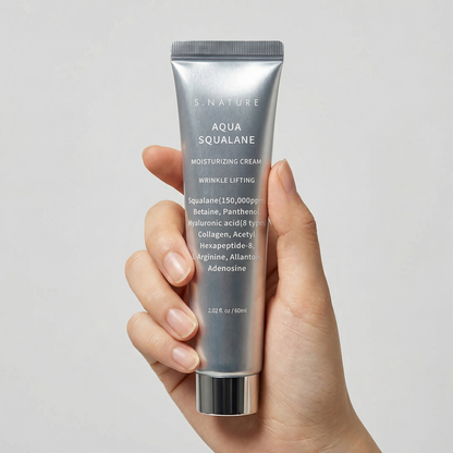 S.NATURE Aqua Squalane Moisturizing Cream 60ml (Lightweight Hydration & Makeup Prep)